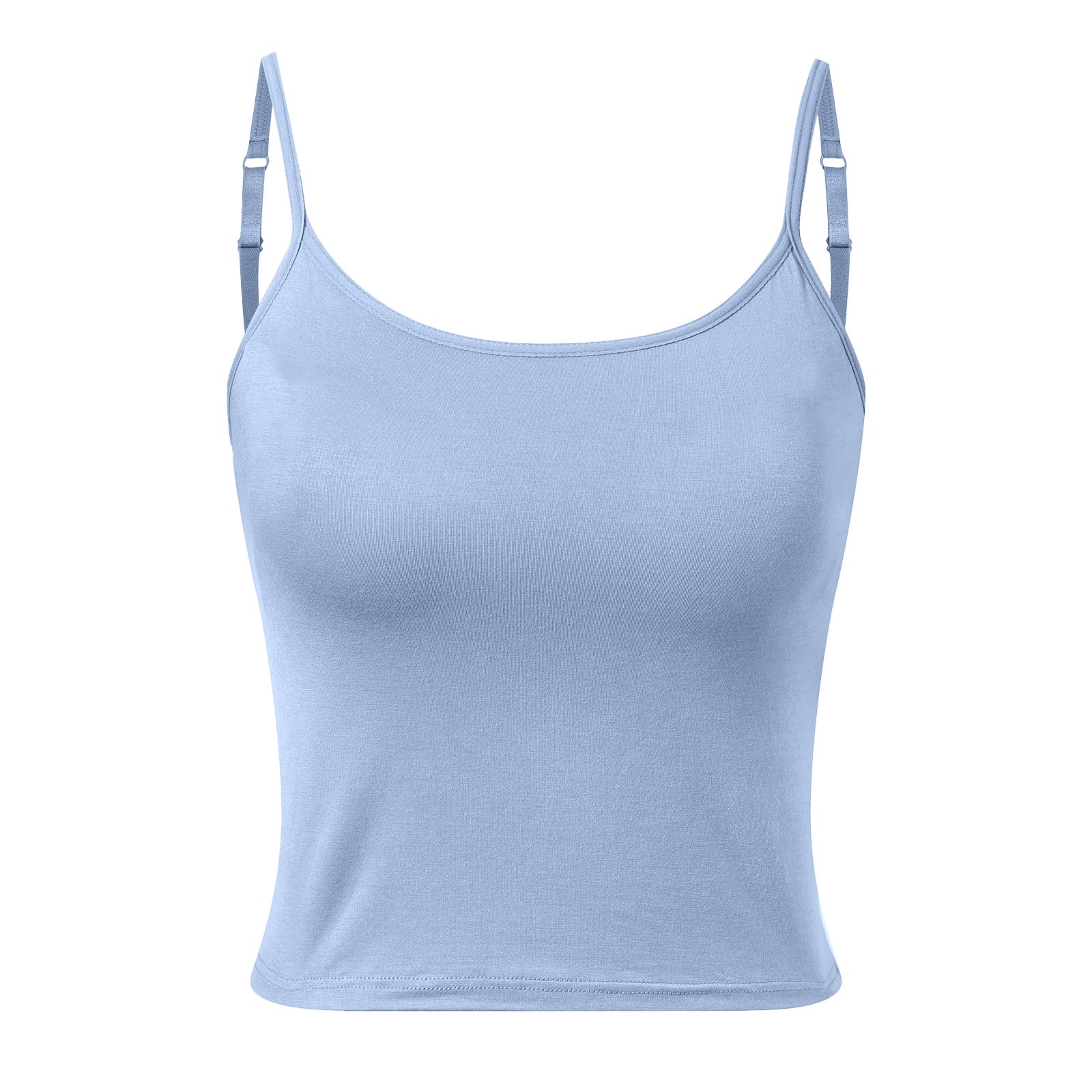 Camiseta sin mangas de cuello redondo para mujer, tejido suave y transpirable, blusa básica elástica, prenda informal para el día a día con vaqueros, para todas las estaciones